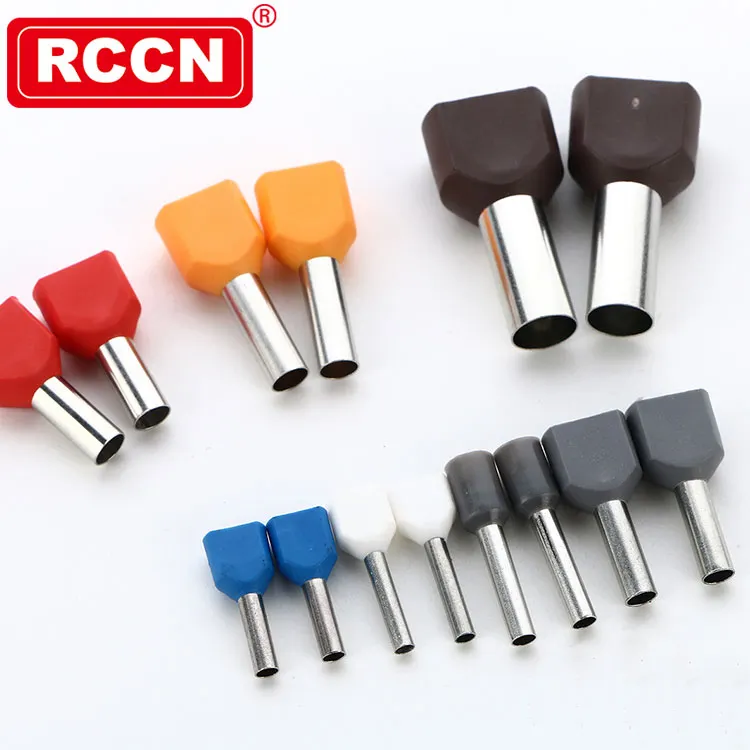 RCCN çatal tipi kaliteli tel terminali pabuçları yalıtımlı bakır terminali EW0.75-8