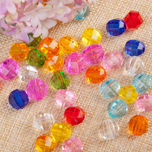 Cuentas hexagonales acrílicas de 8-12 mm para la fabricación de joyas, manualidades DIY, cuentas sueltas a granel - Product Image 1
