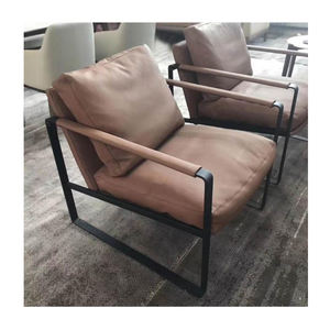 ห้องรับประทานอาหารห้องนั่งเล่นเก้าอี้นวมเก้าอี้หนังแท้เก้าอี้โซฟาเดี่ยว - Product Image 1