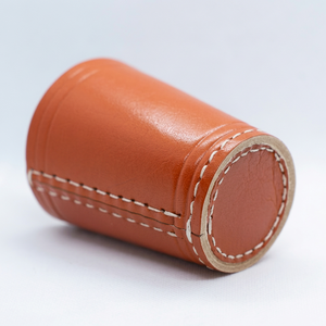 Promotional Business Gifts Custom Logo Luxury Leather Dice Cup Set Durable Entertainment Board Game Accessories - Product Image 1
