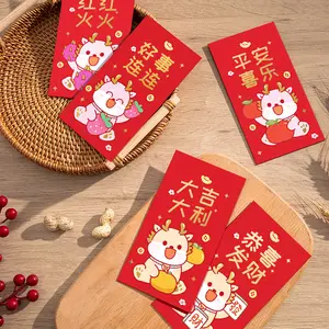 2024 Дракон Год десять тысяч юаней свадебный подарок размер красный конверт с логотипом утолщенный мультяшный штампованный конверт