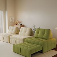 Canapé-lit convertible en tissu inclinable, pliable, multifonctionnel, 2 en 1, rétractable, salon, chambre à coucher, petit appartement