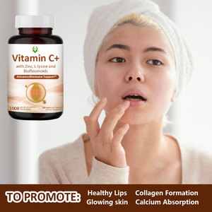 Cápsulas de complejo de vitamina C OEM con etiqueta personalizada, suplemento dietético que mejora la inmunidad y apoya la piel saludable para adultos - Product Image 3