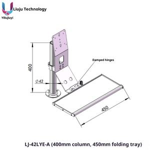 Lijiu คีย์บอร์ดจอคอมพิวเตอร์42LYE, ขาตั้งจออะลูมิเนียมอัลลอยด์แบบบูรณาการถาดพับได้หมุนได้90องศา - Product Image 6