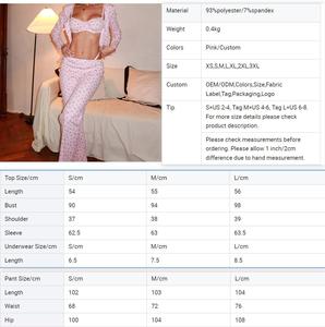 QINSI 2026 Primavera Pigiama Femminile con Stampa Floreale, Set Tre Pezzi Rosa e Bianco con Lingerie Sexy - Product Image 6