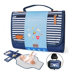 <span class=keywords><strong>Cambiador</strong></span> de Bebé Multifuncional con Bolsillo para Toallitas y Cojín para la Cabeza, Bolsa de Almacenamiento Multiusos para Mujer - Product Image 1