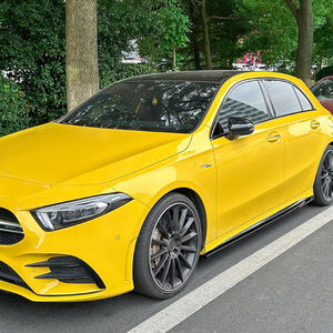 สเกิร์ตข้าง Amp-Z สำหรับ Mercedes-Benz A-Class Cla-Class W177 C118 สีดำด้านลายคาร์บอนไฟเบอร์ - Product Image 1