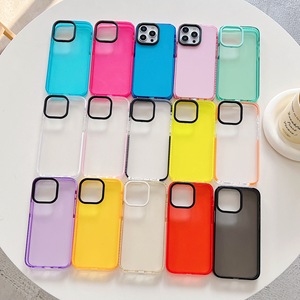 Custodia per telefono in TPU anticollisione in TPU a due colori per <span class=keywords><strong>iPhone</strong></span> 17 Plus <span class=keywords><strong>Cover</strong></span> protettiva multicolore ad alta trasparenza con Anti-giallo - Product Image 1