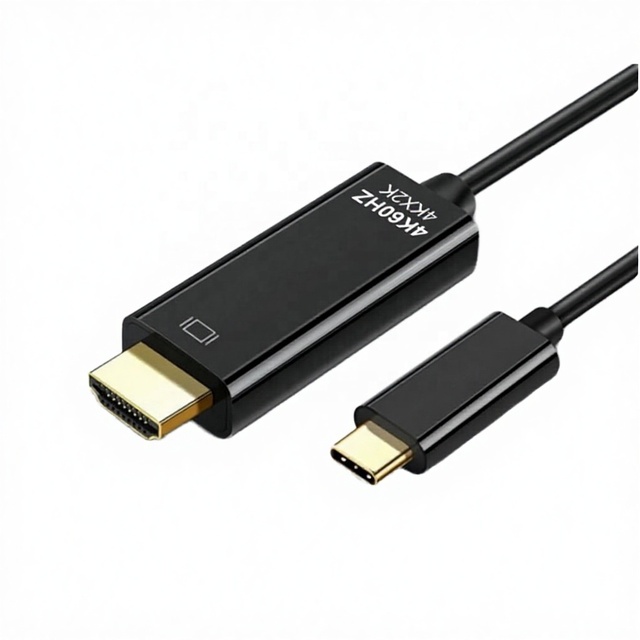 USB C to HDMI Cable 6ft 4K60Hz USB 3.1 Type C to HDMI 2.0 Cord for Home Office Thunderbolt 3 4 iPhone Mac Pro S8 Black
