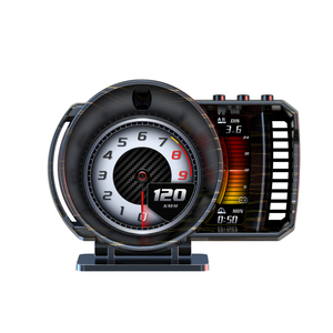 Velocímetro HUD para Parabrisas de Coche, Pantalla LCD TFT de 3.5 Pulgadas con Reloj de RPM, Monitor de Tiempo de Conducción, Temperatura del Agua, GPS - Product Image 1