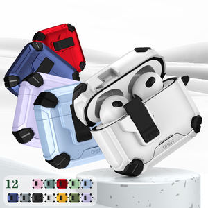 Serrure sécurisée avec porte-clés support de béquille étui pour écouteurs pour <span class=keywords><strong>AirPods</strong></span> Pro 2/<span class=keywords><strong>AirPods</strong></span> 4 housse antichoc étuis pour écouteurs - Product Image 4