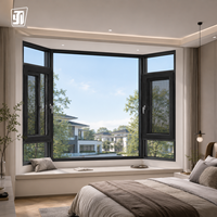 Fenêtre YVETTE extra large à cadre étroit, à rupture de pont thermique, oscillo-battante, avec moustiquaire intégrée, du sol au plafond, pour villa, salon, cuisine