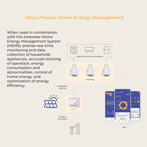 Prise WiFi encastrable – Surveillance de l'énergie en temps réel, utilisation automatique de l'énergie solaire, économie d'énergie, installation facile, 16A, 2,4 GHz. - Product Image 2