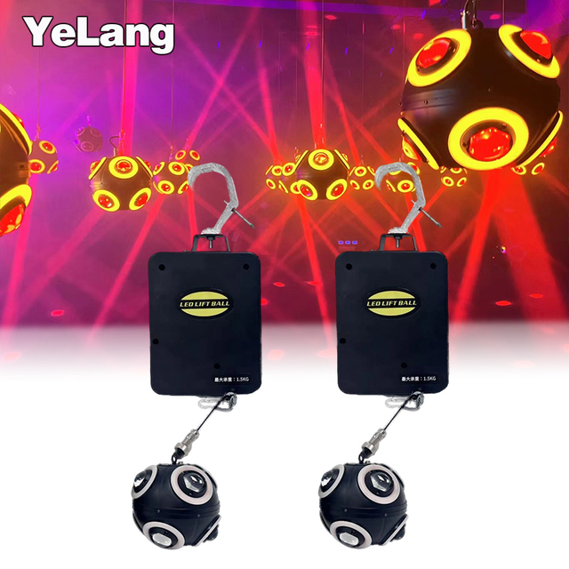 Yelang DMX LED Lift Football Ball Light 20CM Lift 3 Meters RGBW Beam Colorful Dmx Led Lift Ball Kinetic Club Disco Stage Light
