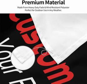 Bandera Personalizada con Logotipo al por Mayor, Tamaño Opcional, Impresión Digital, 3x5 Pies, Bandera Publicitaria de Poliéster 100% para Exteriores - Product Image 3