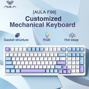 Teclado Aula F99 Starfall Clouds, 99 Teclas, Cableado, Tipo-C, RGB, Mecánico, para PC de Escritorio y Portátil, Anti-Ghosting, Tamaño Completo, Programable - Product Image 2