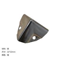 Protection d'angle en fer vintage de luxe, tendance, robuste, en forme d'éventail plat, 22x22, durable, légère, plaquée, accessoires de bagages B2B