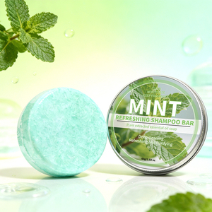 Champú en barra de menta de marca privada personalizado para el crecimiento del cabello, fortalecimiento, espesamiento y volumen para mujeres y hombres - Product Image 3