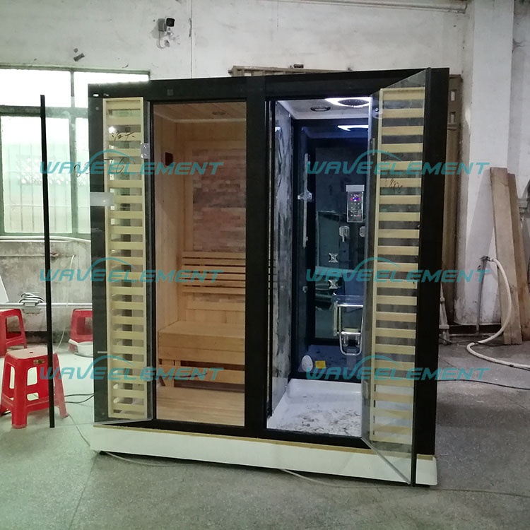 luxury hemlock family dry wood steam sauna room