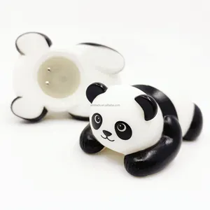 Jouets en caoutchouc lumineux, étanche pour bébé, sûr, jeu de bain, douche panda, pour enfants