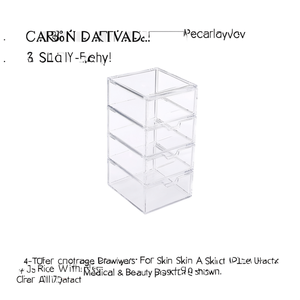 4-Tier Clear Storage <b>Drawers</b> For Skin Care Daily Use With Rice Extract All Skin Types As Shown - Product Image 2