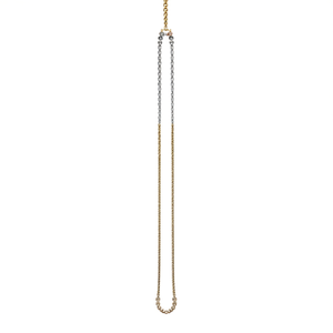 Collier à perles tendance en acier inoxydable 316L plaqué or PVD, durable et résistant, avec longue chaîne - Product Image 2