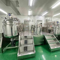 Homogénéisateur sous vide de laboratoire Machine à émulsifier SUS316L Moteur d'agitateur à levage hydraulique pour cosmétiques/cosmétiques