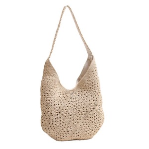 <span class=keywords><strong>Bolso</strong></span> de mano de <span class=keywords><strong>ganchillo</strong></span> hecho a mano bohemio para mujer, <span class=keywords><strong>bolso</strong></span> de playa de verano al por mayor con <span class=keywords><strong>asas</strong></span> dobles, cierre abierto, decoración Floral - Product Image 5
