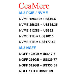 CeaMere M.<span class=keywords><strong>2</strong></span> PCIE NVME NGFF de alta velocidade 2242 2280 SSD 256G 512G 1TB SSD Para Desktop Laptop disco de estado sólido interno m.<span class=keywords><strong>2</strong></span> - Product Image 2