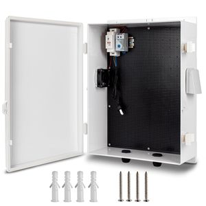 Boîte de jonction électrique en plastique étanche IP65, boîte d'enclosure personnalisée en ABS pour instruments électroniques d'extérieur avec <span class=keywords><strong>ventilateur</strong></span> thermostat - Product Image 1