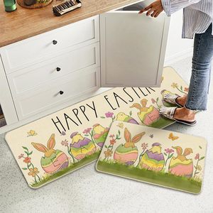 <span class=keywords><strong>Tapis</strong></span> <span class=keywords><strong>de</strong></span> <span class=keywords><strong>cuisine</strong></span> antidérapant et imperméable à motif lapin <span class=keywords><strong>de</strong></span> Pâques, idéal pour salle <span class=keywords><strong>de</strong></span> bain, porte et décoration intérieure - Vente en gros - Product Image 5