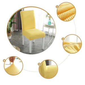 Housse De Chaise Housse Amovible Anti-sale Siège Housse De Chaise Spandex Cuisine Couverture pour Banquet Mariage Dîner Restaurant - Product Image 4