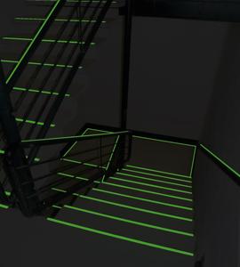 Glow in the Dark <span class=keywords><strong>PES</strong></span> Couleur Verdâtre <span class=keywords><strong>5</strong></span> + Heures Film Photolumiscent Adhésif Réfléchissant Signes Lumineux pour Marches Sortie de Sécurité - Product Image 4