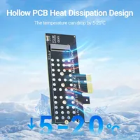 Tarjeta de Expansión JEYI PCIe5.0 X1 NVMe de 32Gbps, PCB con Refrigeración Hueca para SSD M.2 2280/60/42/30, Compatible con Windows, Linux, macOS, Venta al Por Mayor