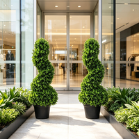 Arbre artificiel en buis en spirale, plante verte torsadée en pot pour la décoration intérieure et extérieure, hôtels, villas, centres commerciaux, aménagement paysager