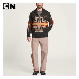 เสื้อสเวตเตอร์ถักหนาสำหรับผู้ชายเสื้อสเวตเตอร์ถักกันหนาวผ้าแจ็คการ์ดสำหรับฤดูหนาวออกแบบโลโก้ได้ตามต้องการ - Product Image 2