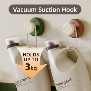 Crochet à ventouse en plastique ABS, design créatif pour la maison et le dortoir, <span class=keywords><strong>sans</strong></span> trace, <span class=keywords><strong>sans</strong></span> perçage, simple niveau pour le salon - Product Image 6