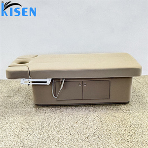 Table de Massage Électrique Moderne Beige à <span class=keywords><strong>2</strong></span> <span class=keywords><strong>Moteurs</strong></span> pour Soins Corporels en Salon de Beauté, Chaise Cosmétique, Lit de Spa Facial avec Espace de Rangement - Offre Spéciale - Product Image 2