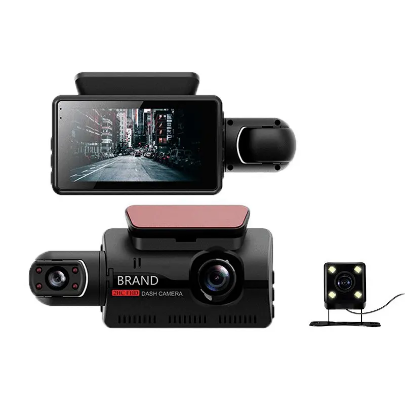 Full HD 1080P çift lensli araba DVR ön ve iç kamera Video araç kamerası kaydedicisi g-sensor