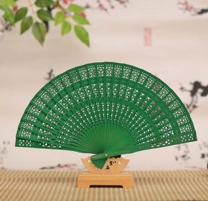 Abanico Plegable Japonés Decorativo Portátil de Mano para Mujer, Estilo Vintage Retro con Diseño de Olas, Abanicos de Bambú - Product Image 3