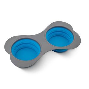 Cuenco plegable para perros con forma de hueso <span class=keywords><strong>grande</strong></span>-Comedero doble de silicona plegable de tamaño extra para viajes de razas grandes - Product Image 6
