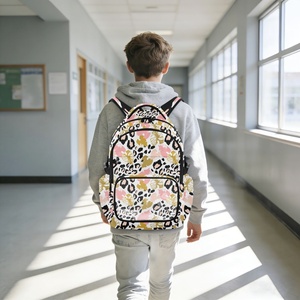 Aloha School Bag Hawaii Kalo Laptop <b>Backpack</b> Leopard Polyester <b>Backpack</b> Custom Logo <b>Student</b> School <b>Backpack</b> with PVC Pocket - Product Image 5