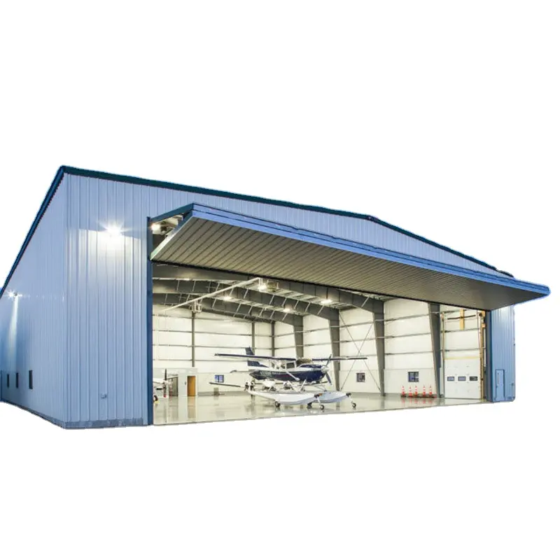 Prefab Steel Construction Metal Frame Building Prefab Warehouse Airplane Shed Steel Structure Aircraft Hangar