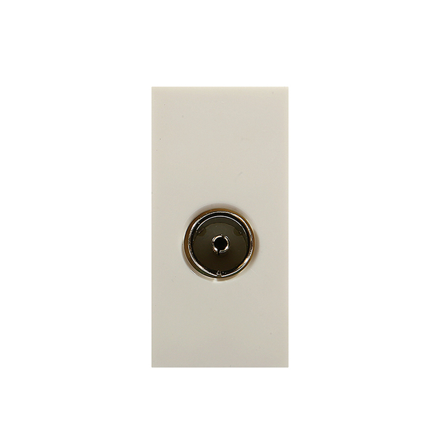 50*25mm UK Satellite PAL Female Wall Plate Module Zinc-Alloy Nickel Plated