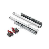Glissières de tiroir à extension complète 450 mm, robustes, à fermeture amortie, pour meubles de cuisine