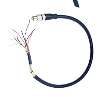Cable moldeado recto blindado macho de alta calidad 2024 1 metro M12 código A conector impermeable Circular de 17 pulgadas para Industrial