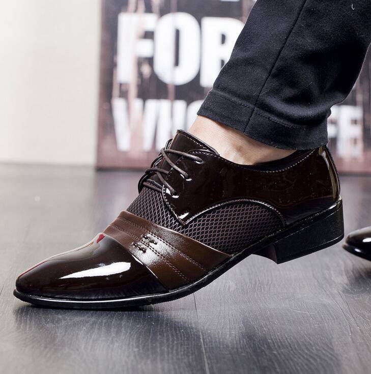 black casual mens dress shoes Derby Ultra Comfortable Shoes for Men Blackout / US 12 main image 1