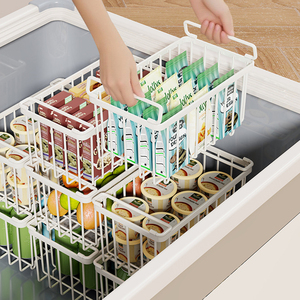 Cesta de Almacenamiento Metálica para Refrigerador con Múltiples Niveles y Estantes, Diseño Desmontable Impermeable y Ecológico para Uso en la Cocina - Product Image 4