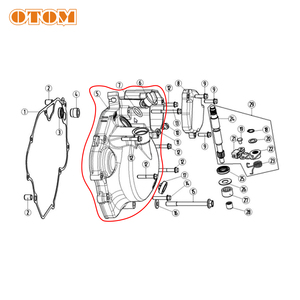 ฝาครอบคลัตช์เครื่องยนต์ 2 จังหวะ OTOM สำหรับรถ<span class=keywords><strong>จักรยานยนต์</strong></span> YAMAHA DT 230 LONCIN MT 250 <span class=keywords><strong>GPX</strong></span> TSE 250 รุ่น TSE250R MT250 DT230 - Product Image 2