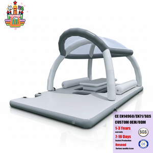 Nhà máy trực tiếp giá <span class=keywords><strong>Inflatable</strong></span> nổi Dock nền tảng với lều, tùy chỉnh cho mùa hè bên nước - Product Image 1